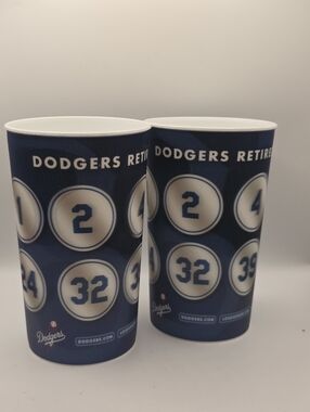 Los Angeles Dodgers Navy Retired Numbers Paper Cup (Set of 2)